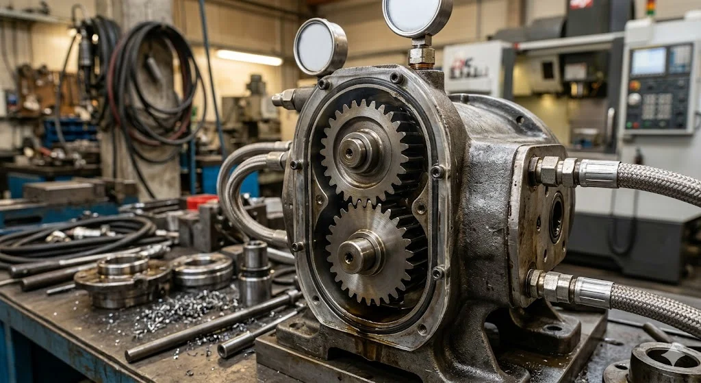 Tổng quan ngoại hình của bơm bánh răng