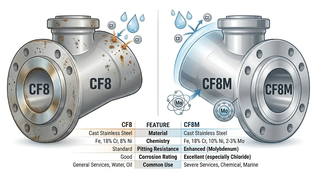 So sánh sa351 cf8m với các vật liệu phổ biến