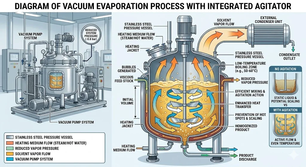 Nguyên lý hoạt động của thiết bị cô đặc chân không