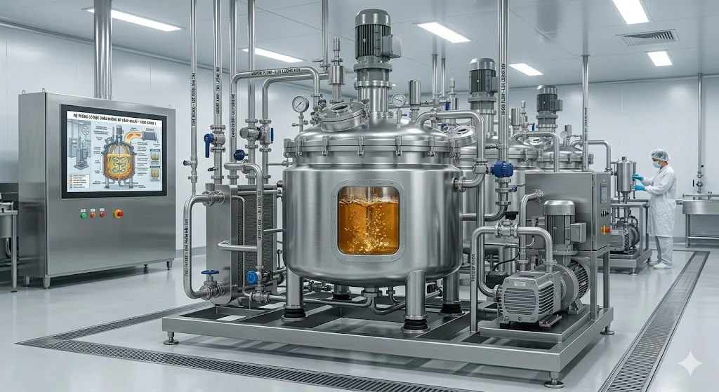 Tổng quan ngoại hình của thiết bị cô đặc chân không