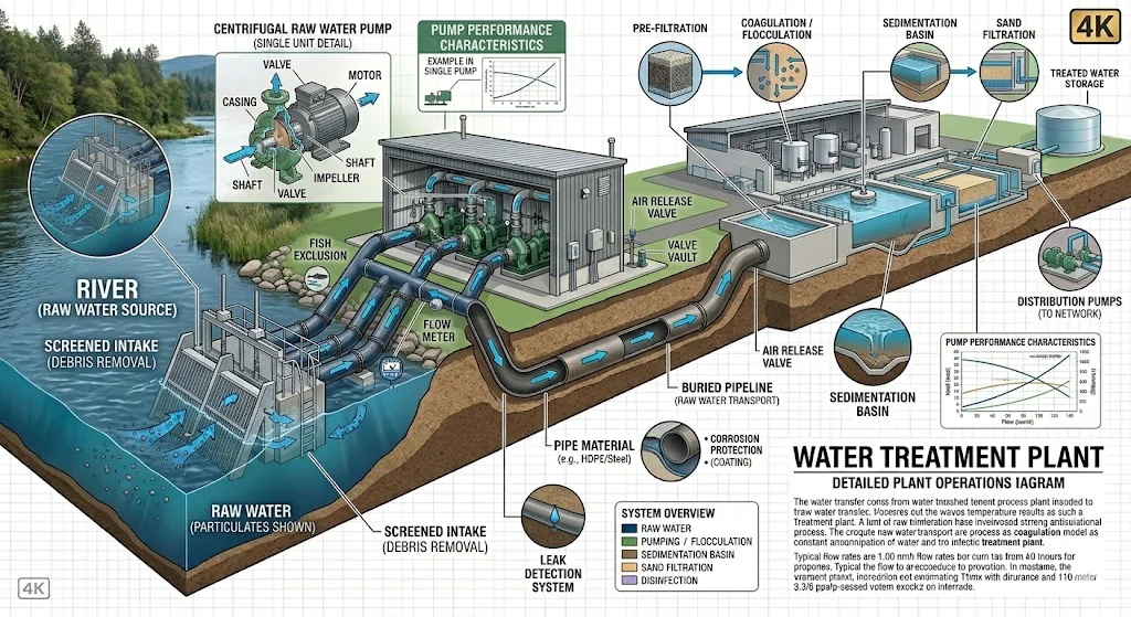 Nguyên lý hoạt động của trạm bơm nước