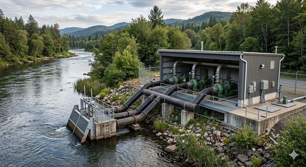 Tổng quan ngoại hình của trạm bơm nước