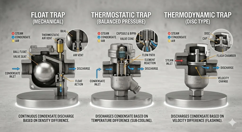 Các loại steam trap hiện nay