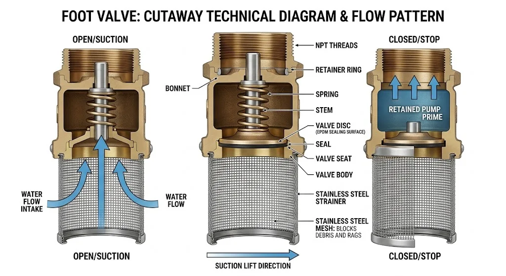 Nguyên lý hoạt động và cấu tạo của van chân