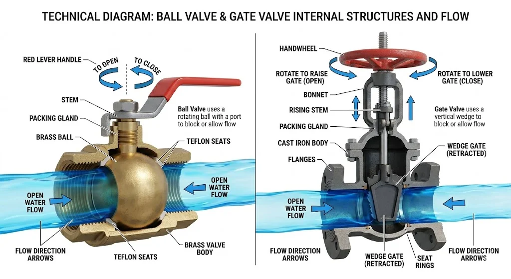 Nguyên lý hoạt động và cấu tạo của van nước