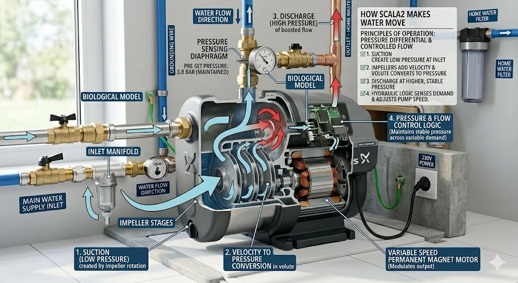 Nguyên lý hoạt động của bơm nước