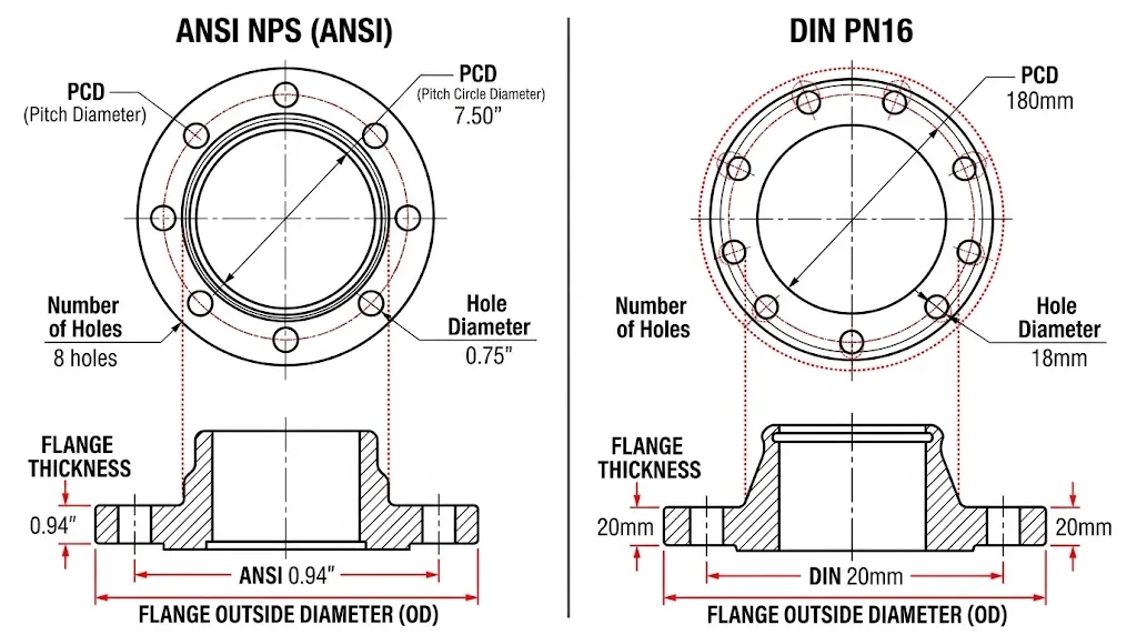 So Sánh ANSI B16.1 Class 150 Với Các Tiêu Chuẩn Khác