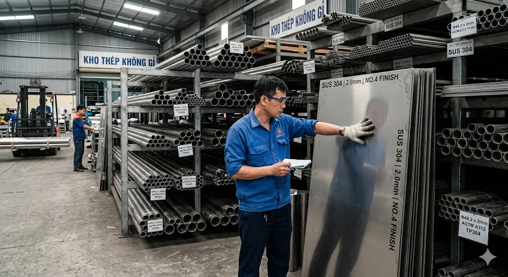 Hình ảnh mua inox trên thực tế